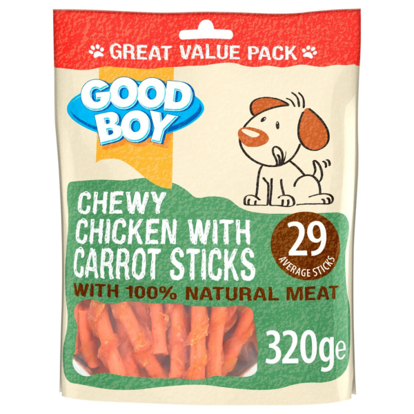 Good Boy Chewy Chicken With Carrot Sticks 320g