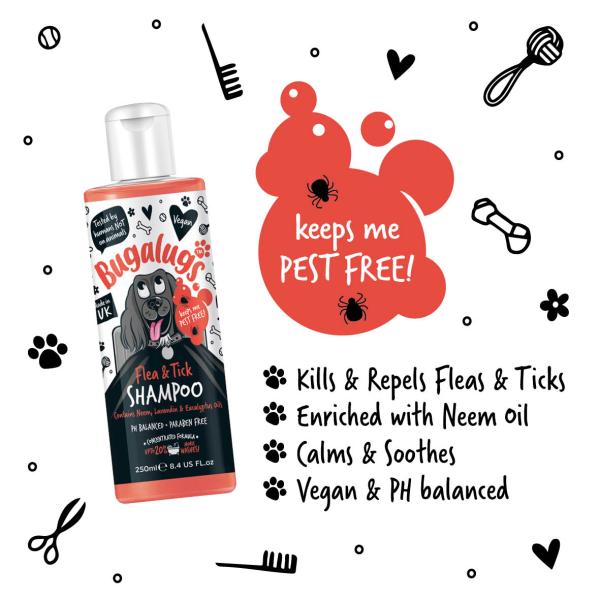 Bugalugs - Flea and Tick Dog Shampoo 250ml